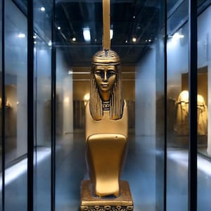 Handcrafted Stone Statue of Goddess Maat – Ancient Egyptian Home Decor – Pharaonic Art Sculpture – Spiritual Altar Figurine