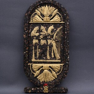 Authentic Pharaonic Relief Egyptian Stone Statue - Handcrafted Ancient Egypt Sculpture - Unique Egyptian Art Decoration