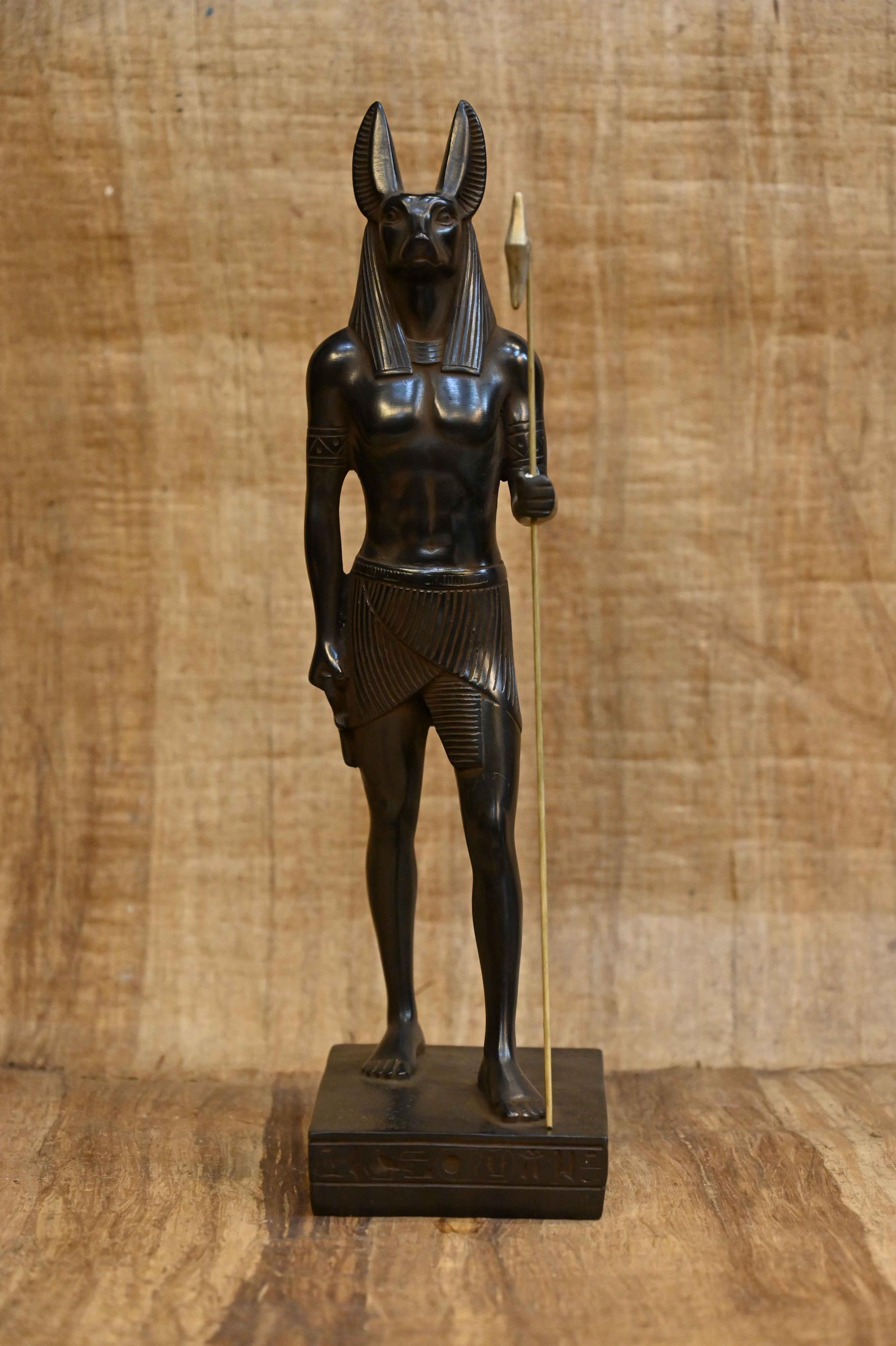 Seltene antike altägyptische Antiquitäten Anubis Gott Statue - Pharaonische Stein Antiquitäten BC Ära Sammler Skulptur