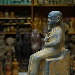 Ancient Egyptian Antiquities Ptah God Statue Rare Antique Pharaonic B.C Stone Antiques Decor – Egyptian Art Sculpture