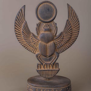 Scarab Egyptian Statue  Rare Ancient Egyptian Antiquities | Antique Pharaonic B.C Stone Antiques | Collectible Stone Artifact