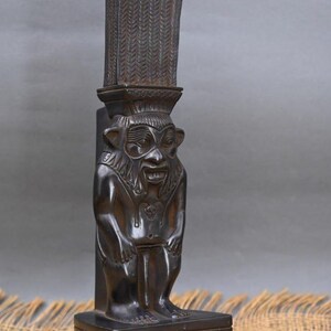 Ancient Egyptian Antiquities Bes Statue – Rare Antique Pharaonic Stone Antiques B.C Protective God Collectible Sculpture