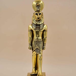 Sekhmet god Pharaonic Statue - Handcrafted Stone Egyptian Goddess Sculpture, Ancient Art Decor