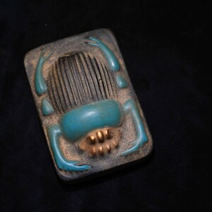 Rare Antique Egyptian Scarab Statue | Ancient Pharaonic Stone Antiques | Egyptian Antiquities B.C Collectible