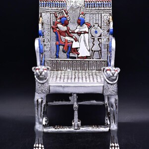 Ancient Egyptian Throne of King Tutankhamun  Antiquities Statue – Rare Antique Pharaonic Stone B.C Collectible Antiques