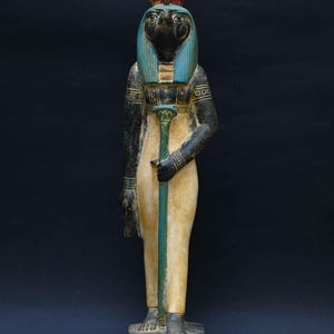 Ancient Egyptian Antiquities Statue –  Horus God B.C – Rare Antique Pharaonic Stone Sculpture Antiques Collectible Decor