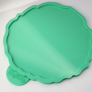Type2 Tray Resin Mold Dimensions: Ø28.5 x 0.8cm Large Geodes Irregular Pattern Tray Resin Casting Molds - Silicone Epoxy Mold