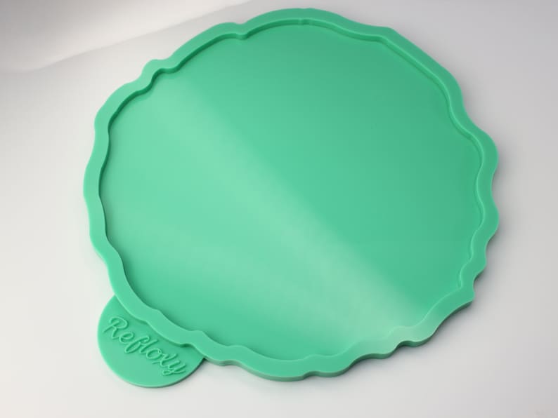 Type2 Tray Resin Mold Dimensions: Ø28.5 x 0.8cm Large Geodes Irregular Pattern Tray Resin Casting Molds Silicone Epoxy Mold image 1