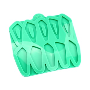 Abstract hair clip: silicone mold set of 10 with irregular edges, 7 x 2.5 x 0.4 cm High-quality silicone mold for resin applications