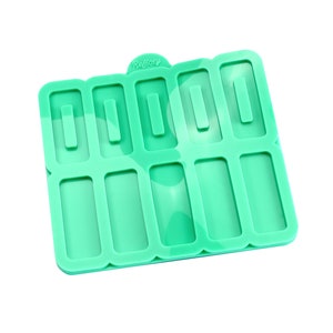 Rectangular Hair Clip: 10pc Silicone Mold, Dimensions 6.4 x 2.5 x 0.4cm for DIY Resin Projects High quality silicone mold for resin