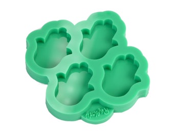 Hamsa Hand Keychain 4.5 x 3.5 x 0.8 cm Silicone Mold Fatima's Hand Mold Epoxi Resin