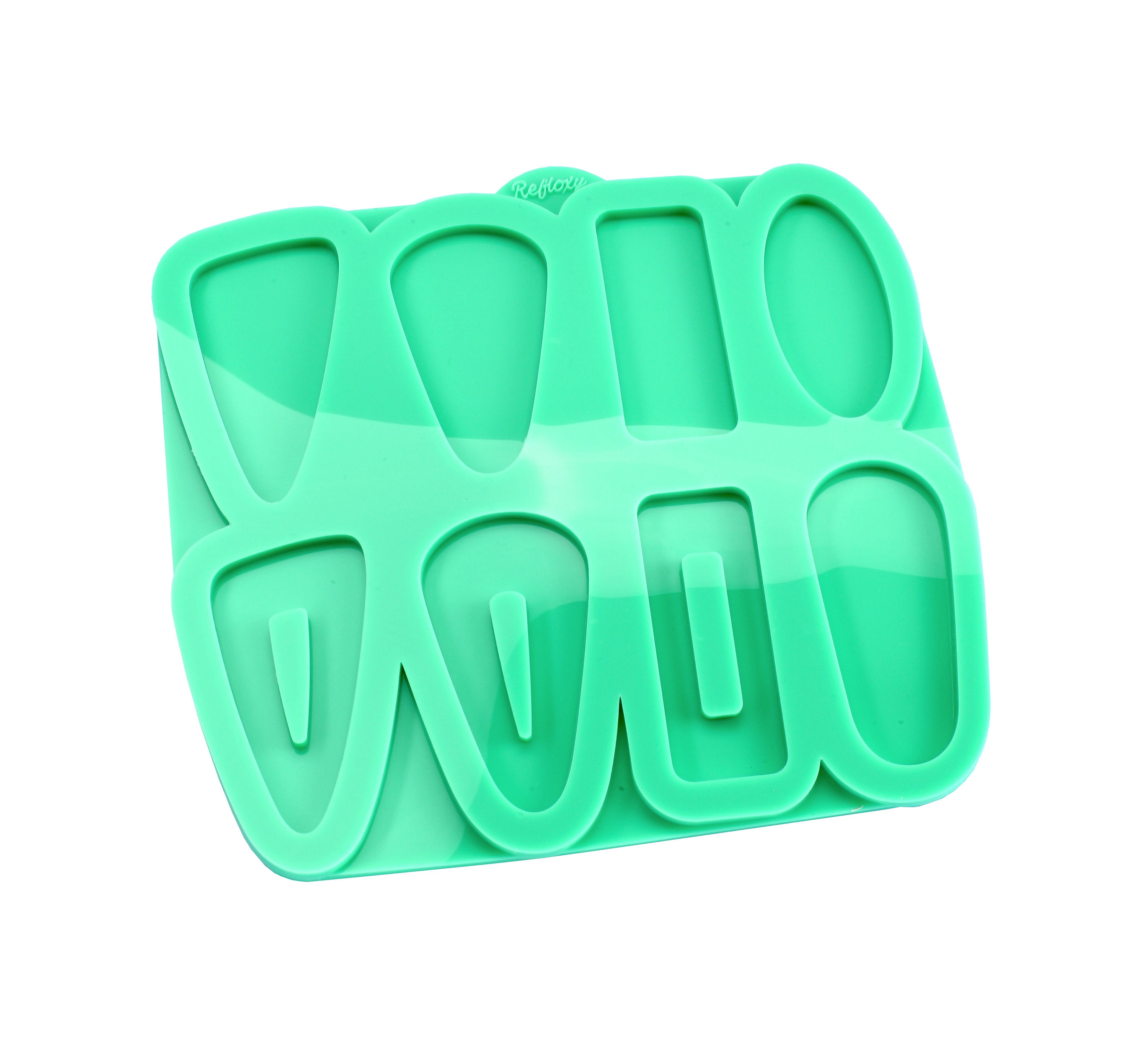 RESIN WAVY RECTANGLE Bead Mold, Silicone Mold to make 1-1/2 x 1 wavy