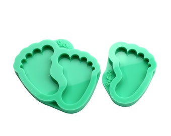 Baby's foot - key ring: Cute cast resin mold for small pendants, baby shower key rings. High-quality silicone mold for resin