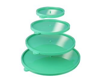 Etagere Round 4 Tier Silicone Mold Serving Plate Stand Multi-Level Tier Serving Tower Resin Casting Resin Silicone Epoxy Mold DIY Epoxy Resin