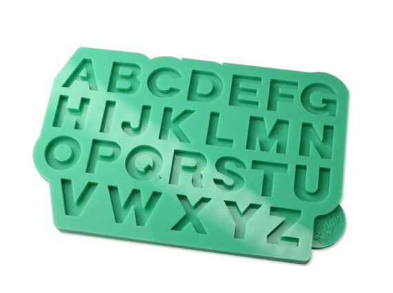 Midsize Alphabet 26 Letter Keychain Molds Standard A-Z Silicone