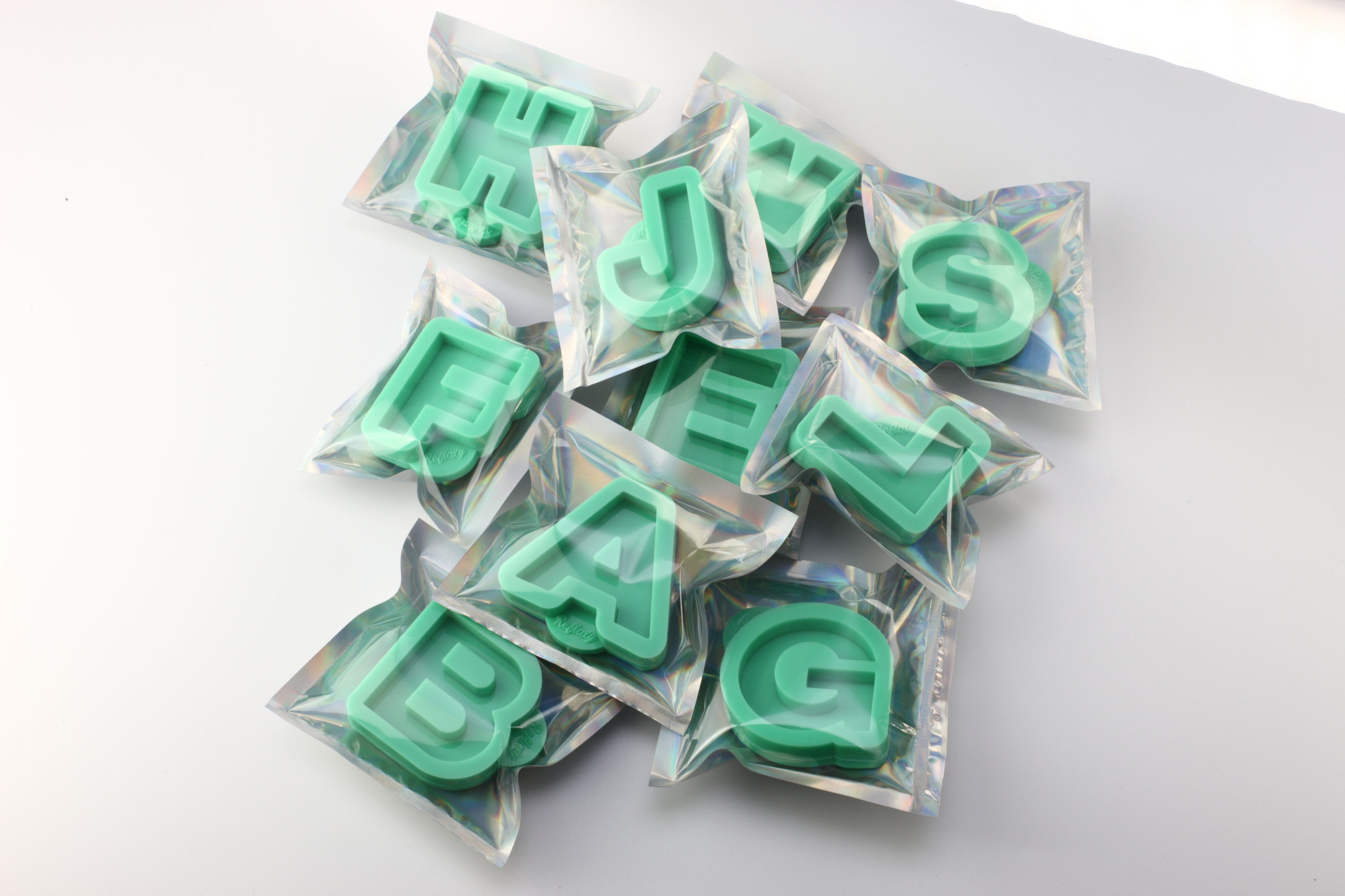 Alphabet Resin Keychain Molds, Anezus Resin Letter Molds Silicone