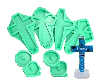 Cross Stand Silicone Mold 18 x 10.8 x 1 cm with Base for Communion - Jesus God Religious Symbol High-quality silicone mold