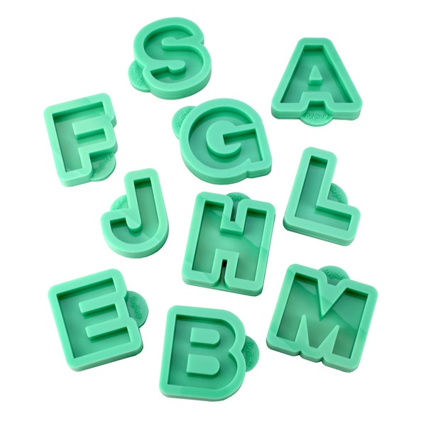 Moule en silicone avec lettres de l'alphabet A-Z, porte-clés, pendentif, résine faite à la main, petit moule en silicone, bijoux
