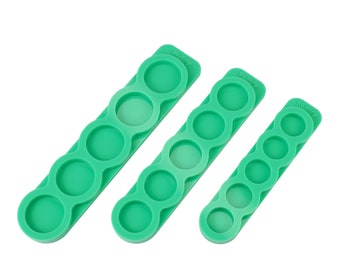 Cylinder Round Ø20, 25, 30 mm Keychain Necklace Bracelet Gulp Set Molds small , Key rings, High quality silicone mold for resin