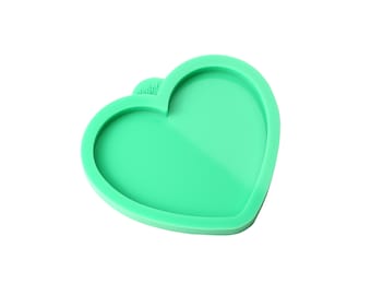 Heart Silicone Mold 10.2 x 8.8 x 0.8 cm Coaster Resin Casting Molds - Silicone Epoxy Mold DIY Craft Mold / Mould