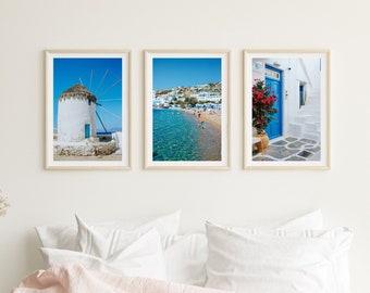 Mykonos, Greece • Set of 3 | Digital Prints