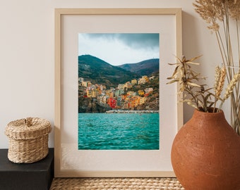 Cinque Terre, Italy • Riomaggiore From The Water | Digital Print