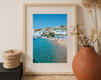 Mykonos, Greece • Old Port Beach | Digital Print