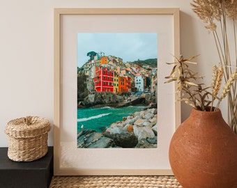 Cinque Terre, Italy • Vibrant Town of Riomaggiore | Digital Print