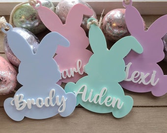 Easter Basket Name Tags | Easter Name Tags | Bunny Name Tag | Acrylic Easter Tag | Custom Easter Tags | Personalized Easter Tag |