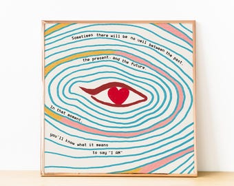 Abstract Art, Heart Eye Art Print | Dreamy Wall Decor (Digital Download)