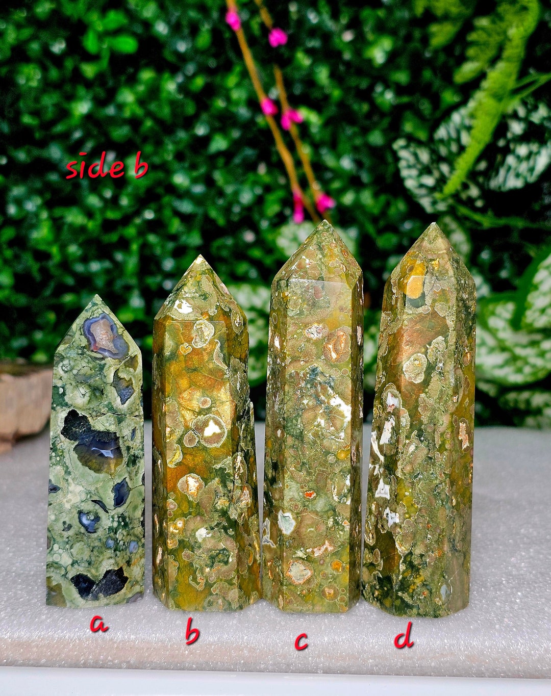 Rainforest Jasper Points / Jasper / Chakra / Rocks and Minerals Etsy