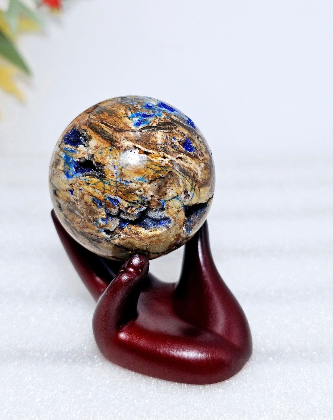 Shiny Druzy Azurite Sphere / 52mm / Azurite / Chakra / Rocks and ...