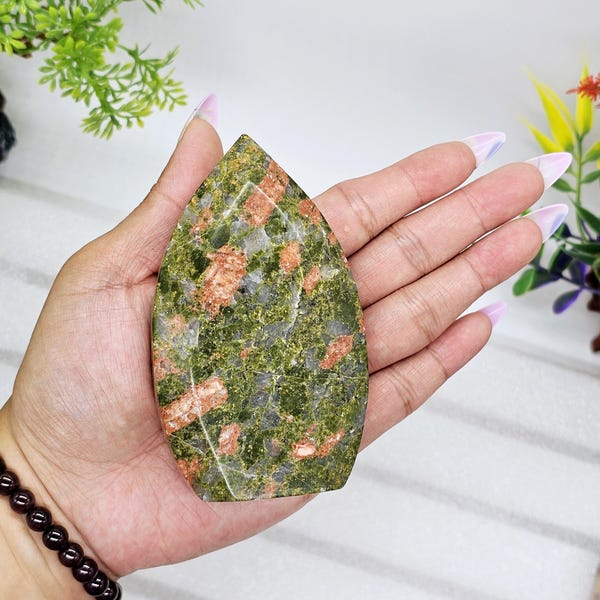 Chuncky Unakite Freeform / Pink and Green / Chakra / Unakite / Rocks and Minerals
