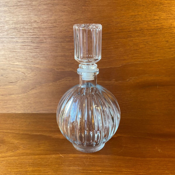 Glass Decanter with Matching Stopper.