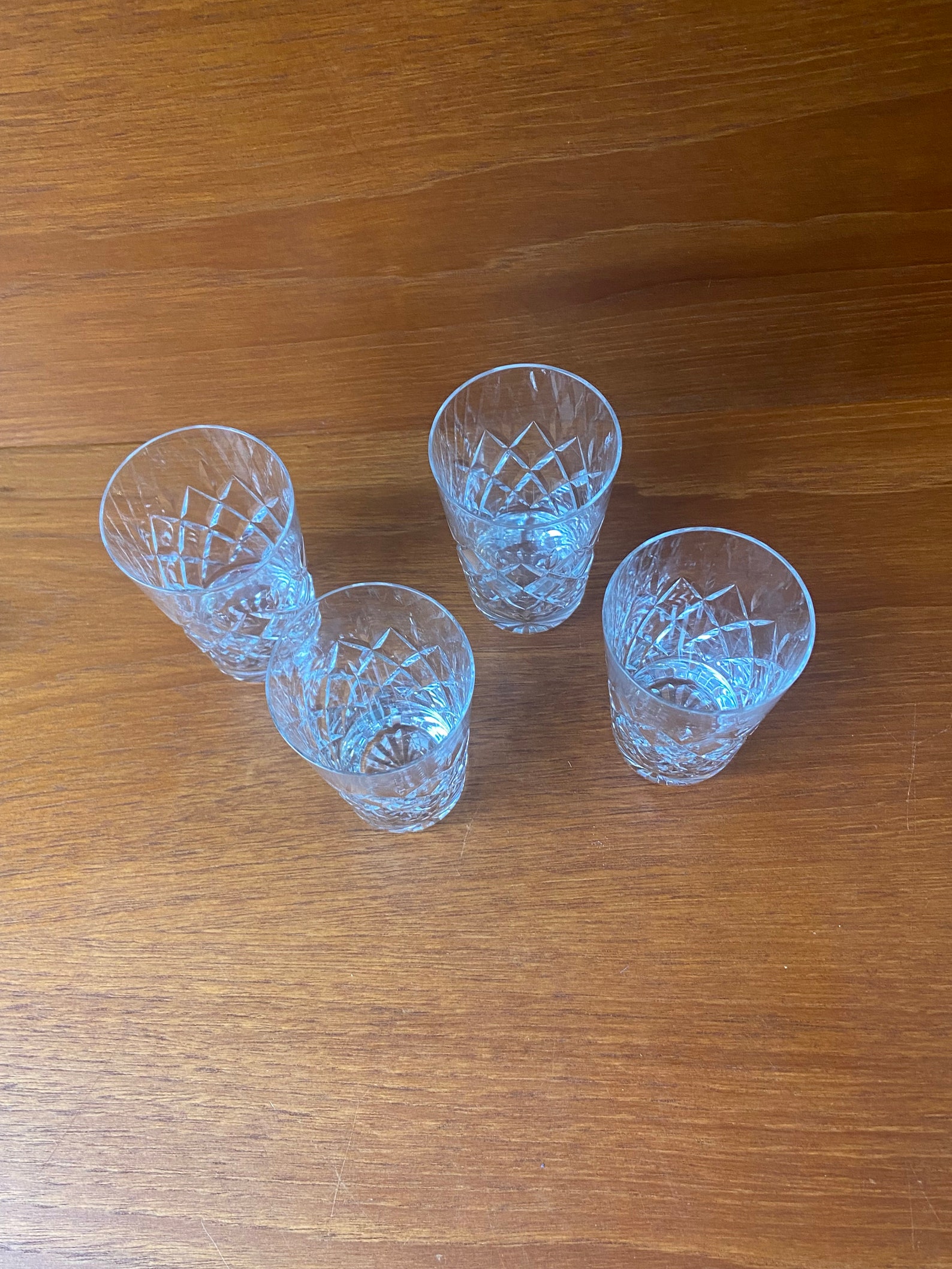 Vintage Crystal Glasses Set of 4. Etsy UK