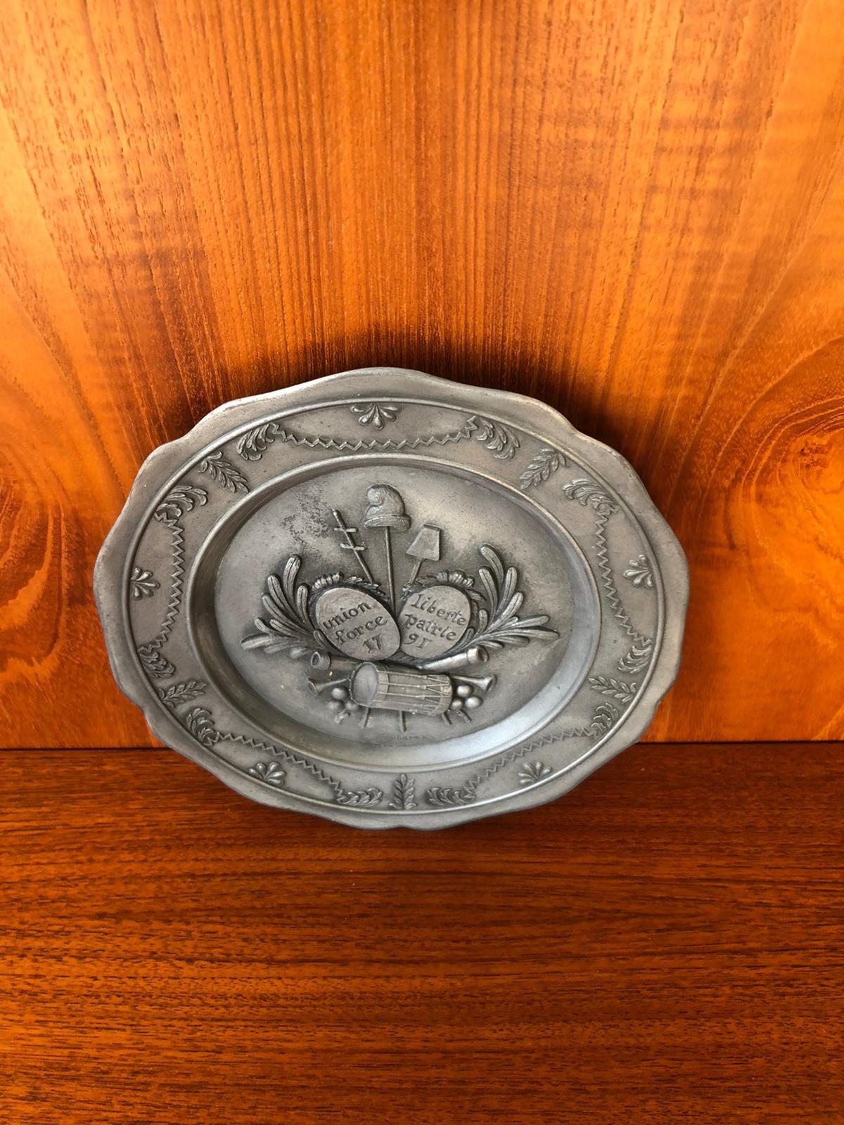 Vintage Pewter Decorative Plate. Wall Hanging. Pewter Wall Etsy UK