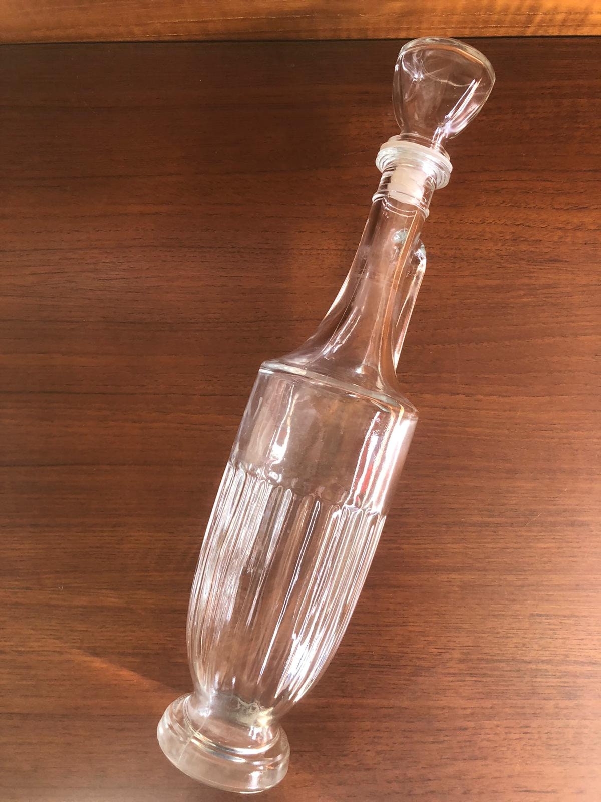 Tall Clear Glass Decanter With Handle. Decanter With Original Etsy UK