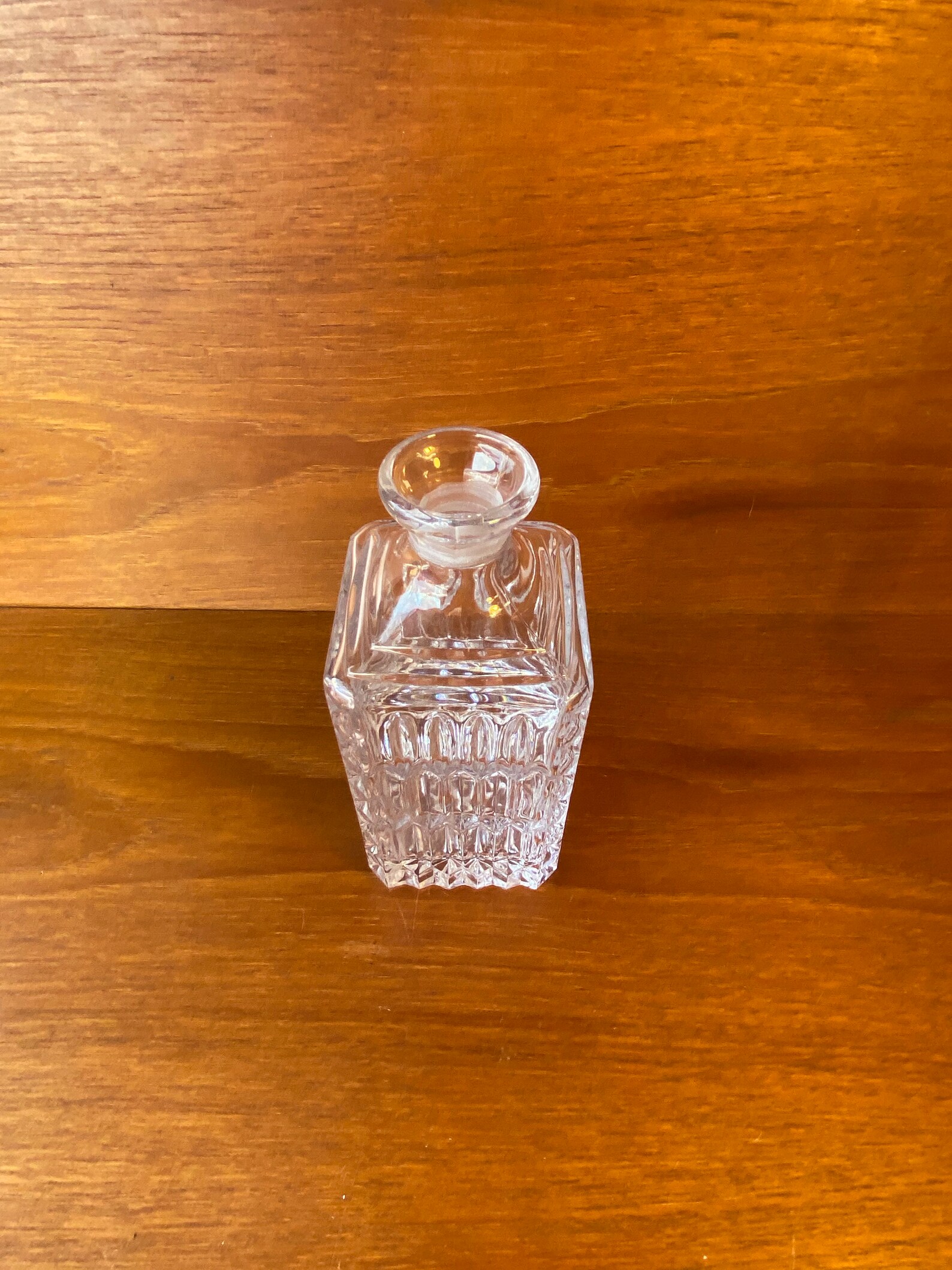 Vintage Square Based Crystal Decanter With Matching Stopper. Etsy