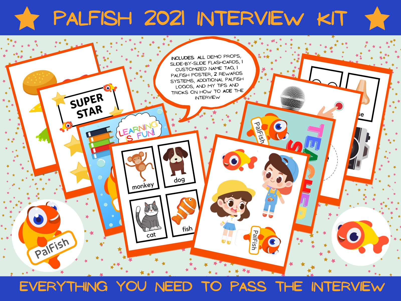 Palfish Updated 2021 Interview Kit all Trial Slides tips, Props, Custom