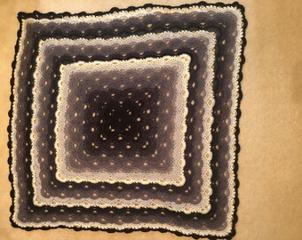 Crocheted Virus Patterned Lap Blanket