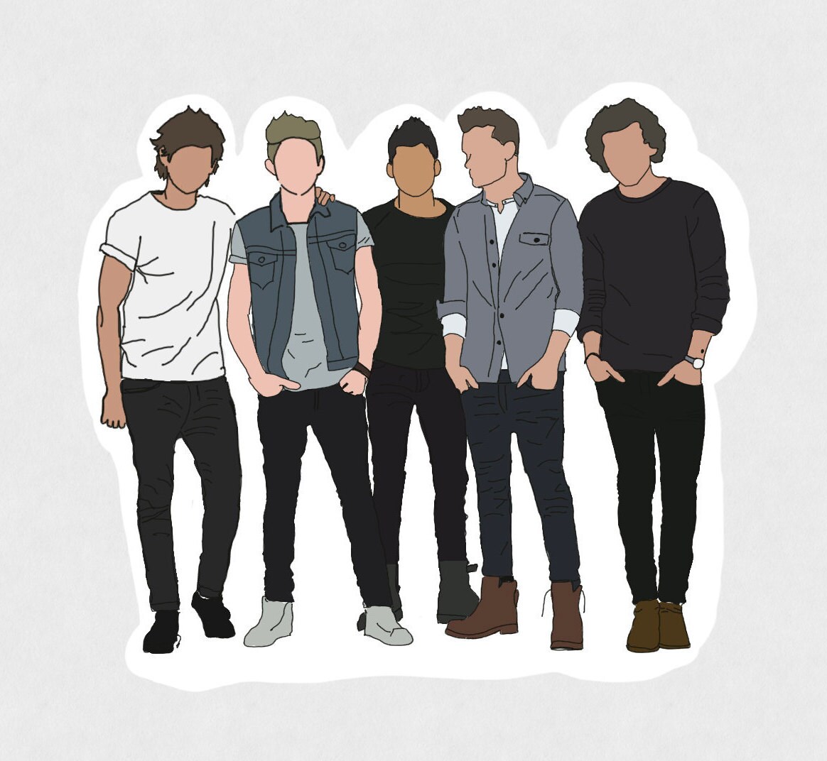 One direction sticker Etsy