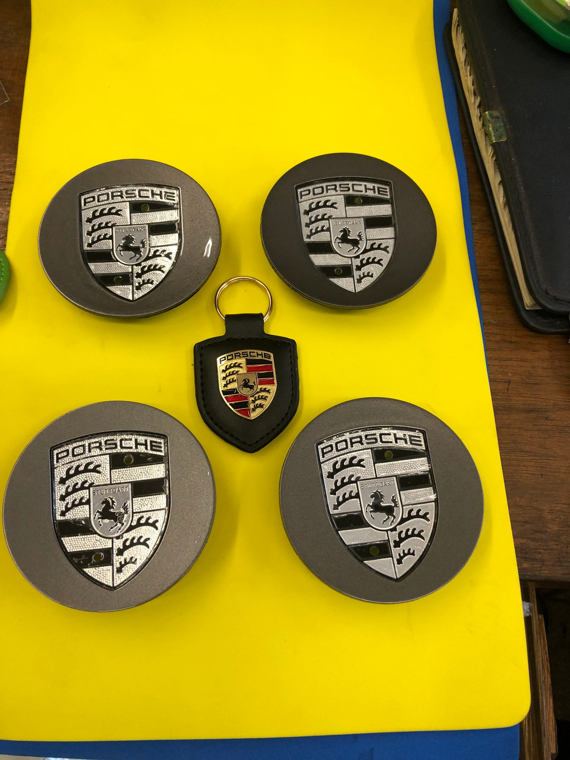 4 76mm center cap porsche center cap custom made with key Etsy