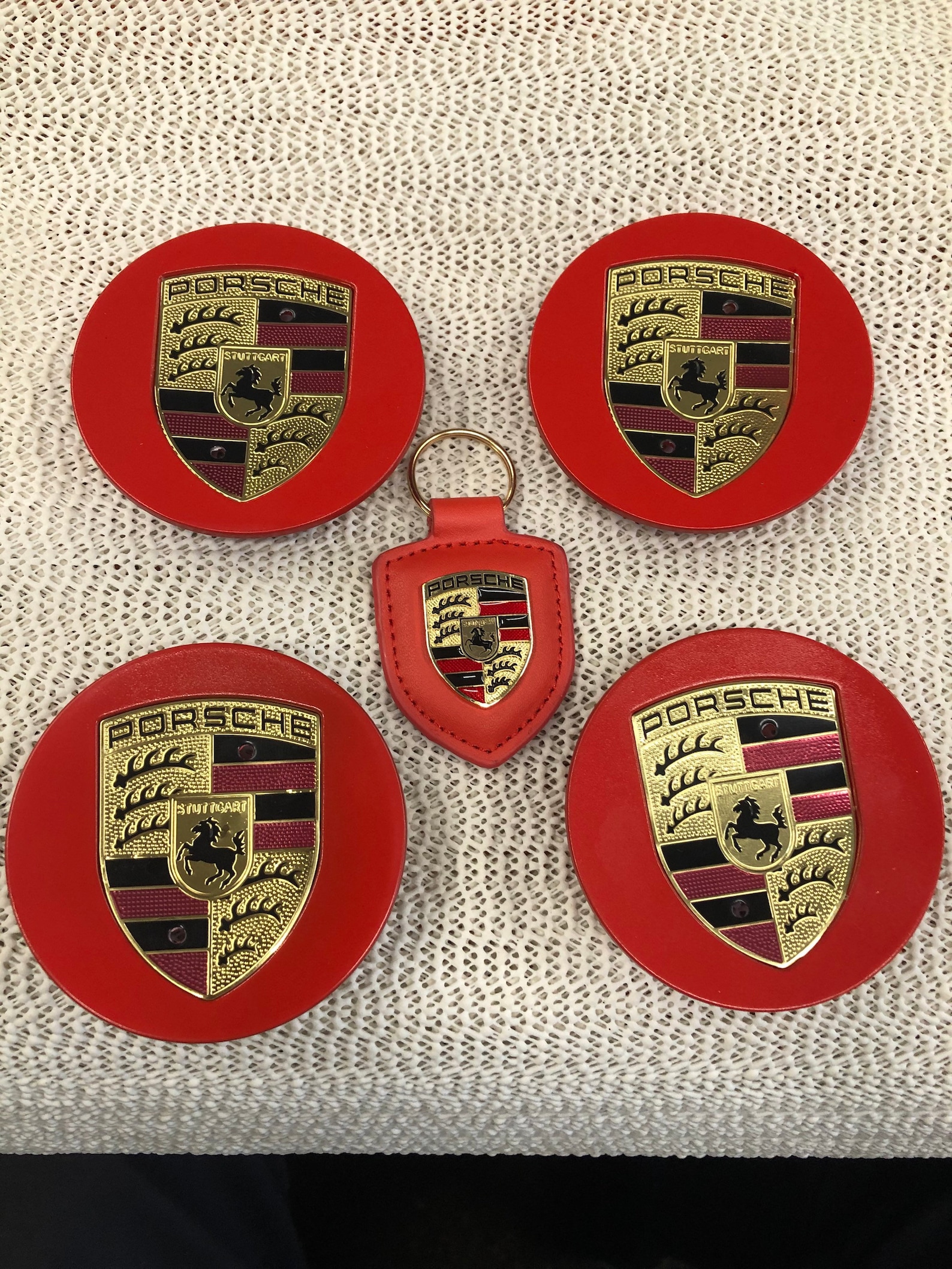 4 76mm center cap porsche center cap custom made with key Etsy