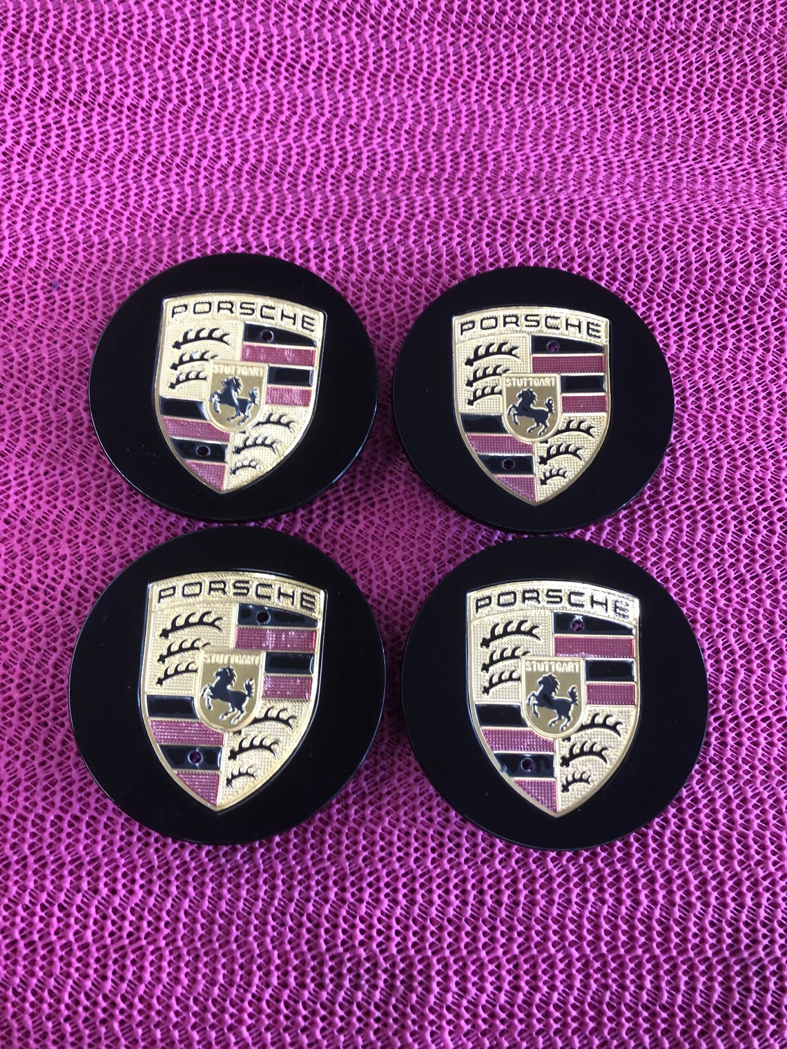 4 76mm center cap porsche black color Etsy
