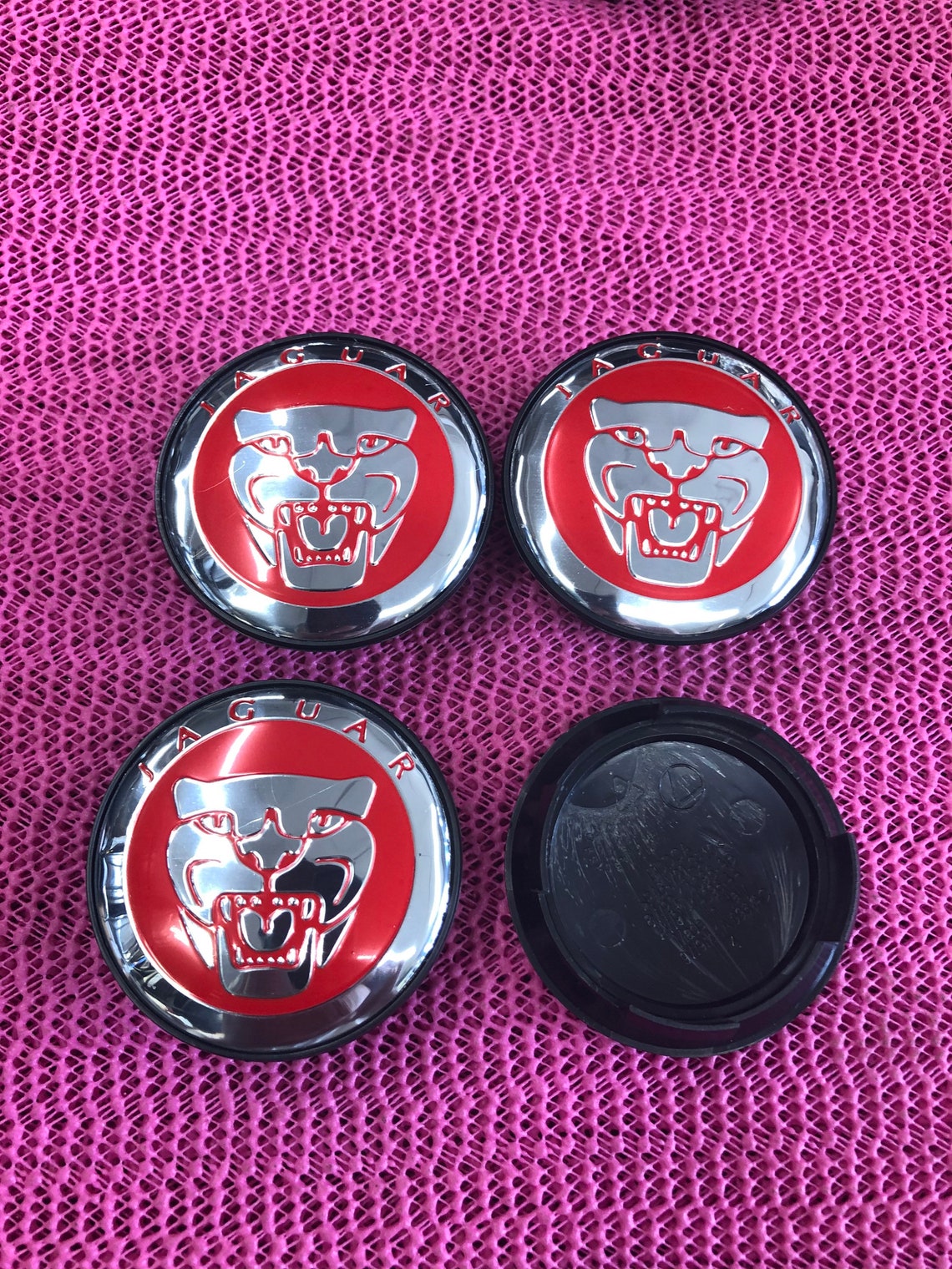 4 jaguar center cap new blue and white Etsy