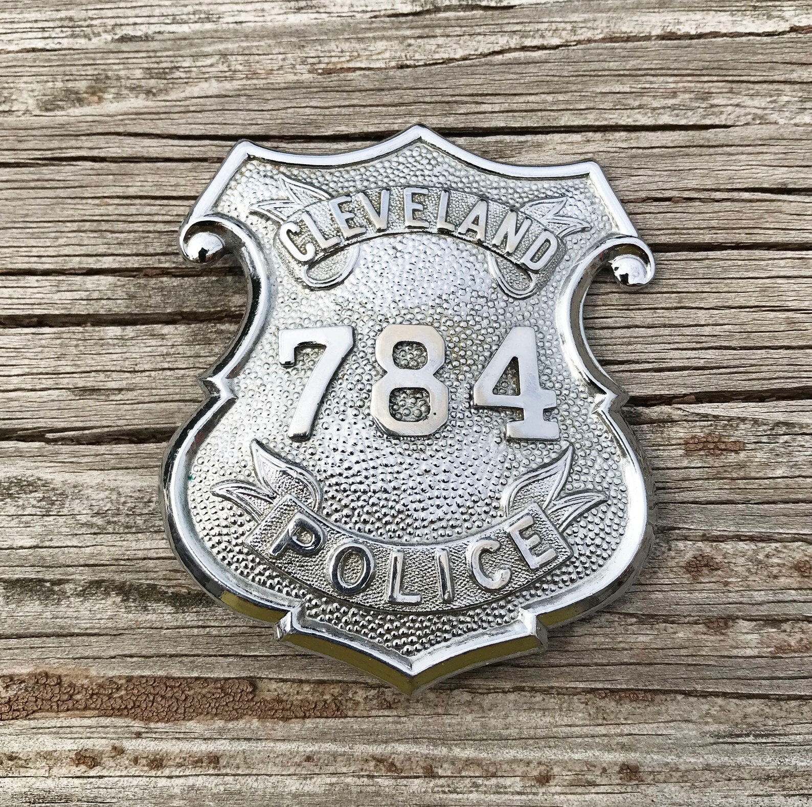 Rare Vintage CLEVELAND Ohio POLICE Uniform Breast Badge 784 Etsy