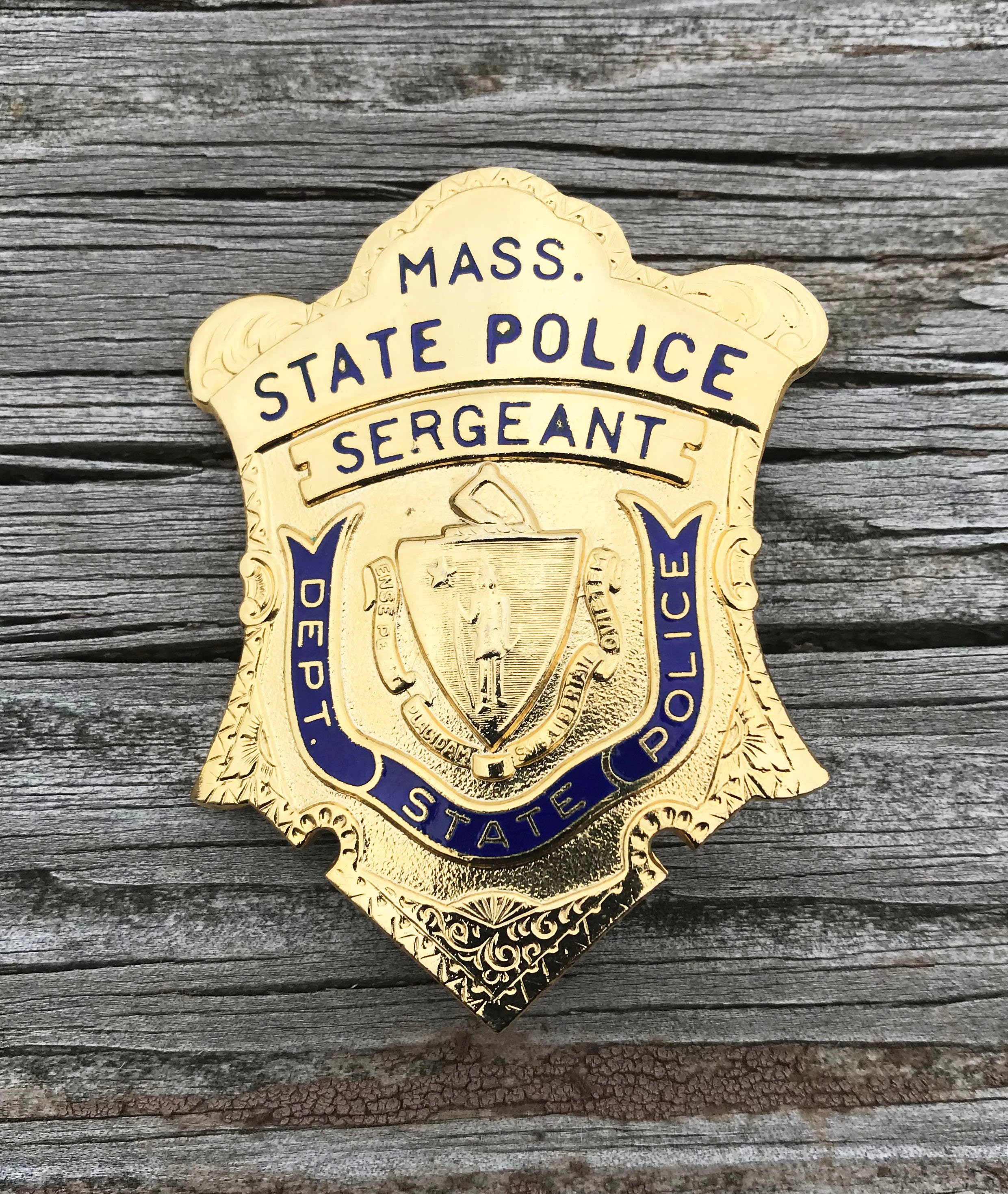 Vintage MASSACHUSETTS STATE Police Mass. MA Sergeant Badge | Etsy