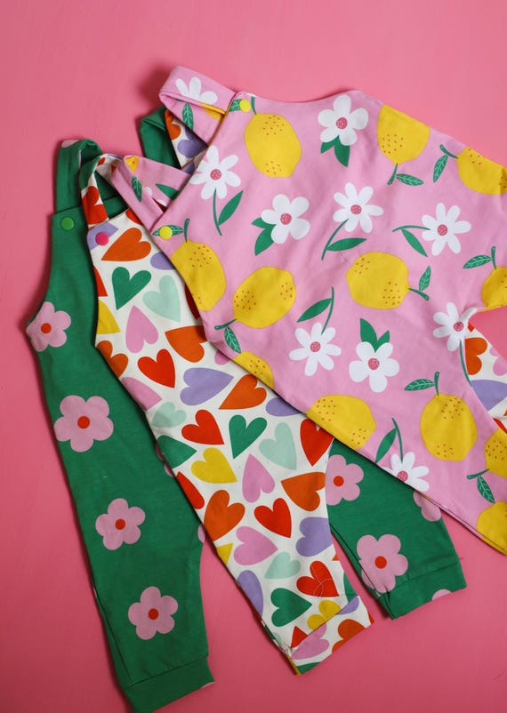 Baby & toddler jersey print dungarees