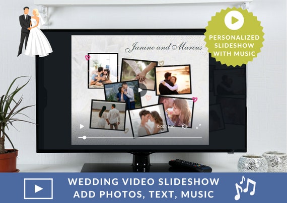 Wedding Slideshow With Background Music by Your Choice / Fully - Etsy
