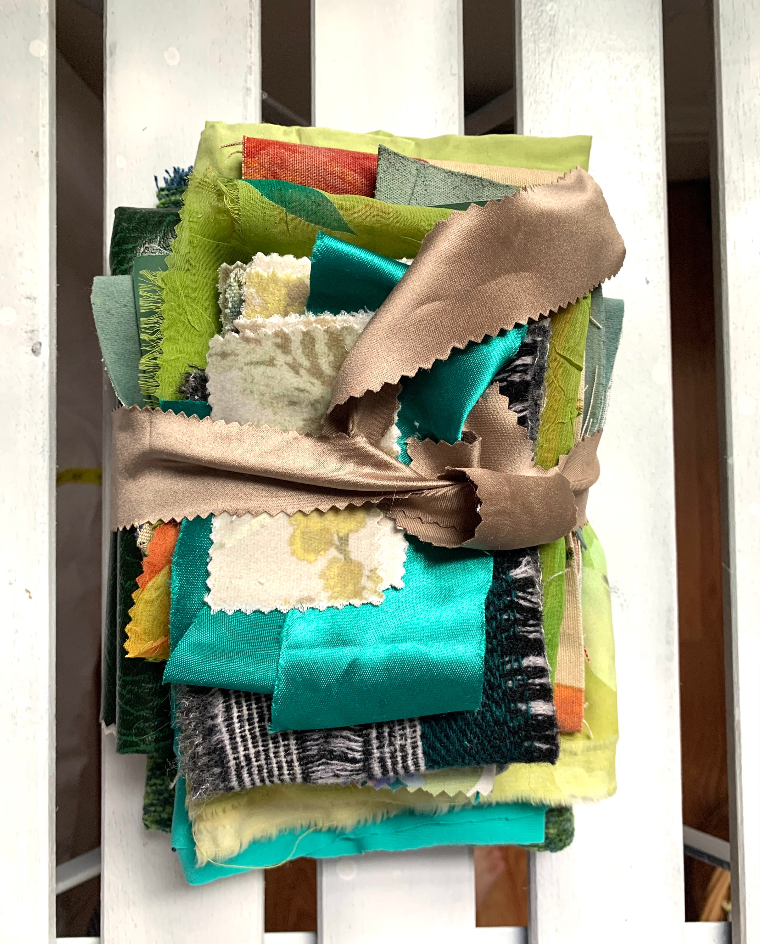 Green fabric bundle cotton bundle fat quarters cotton fat Etsy